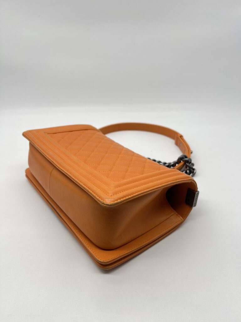 Chanel Boy 25 Lambskin Orange RHW