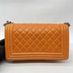 Chanel Boy 25 Lambskin Orange RHW