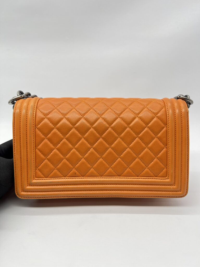 Chanel Boy 25 Lambskin Orange RHW