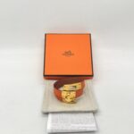 Hermes Kelly Bracelets Double Tour Swift Orange GHW