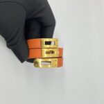 Hermes Kelly Bracelets Double Tour Swift Orange GHW