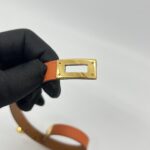 Hermes Kelly Bracelets Double Tour Swift Orange GHW