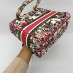 Dior Lady Dior Medium Canvas Embroidered Butterfly Print GHW
