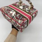 Dior Lady Dior Medium Canvas Embroidered Butterfly Print GHW
