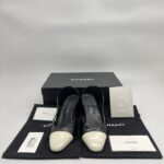 Chanel Slingback Pump Black White SHW