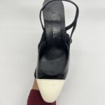 Chanel Slingback Pump Black White SHW
