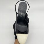 Chanel Slingback Pump Black White SHW