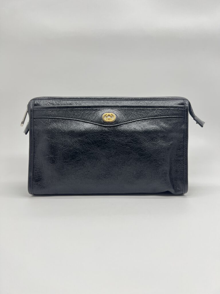 Gucci Interlocking GG Clutch Black GHW