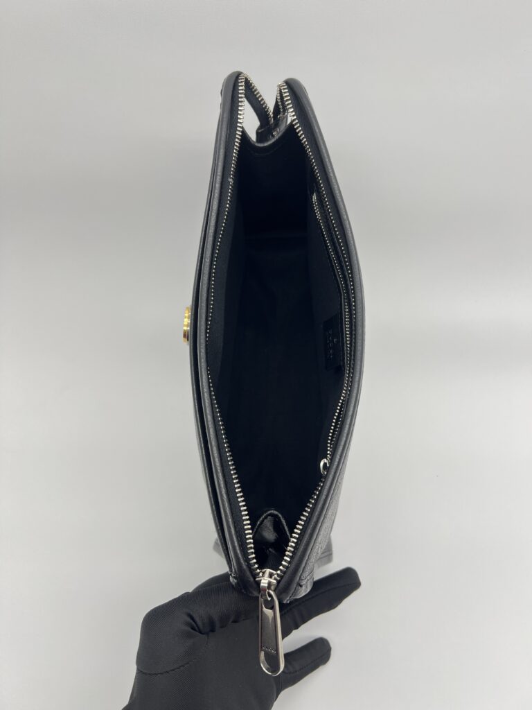 Gucci Interlocking GG Clutch Black GHW
