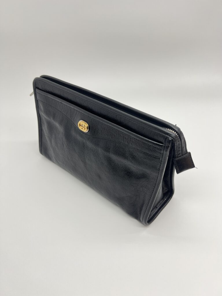 Gucci Interlocking GG Clutch Black GHW