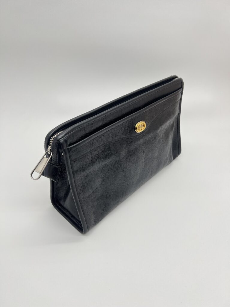 Gucci Interlocking GG Clutch Black GHW