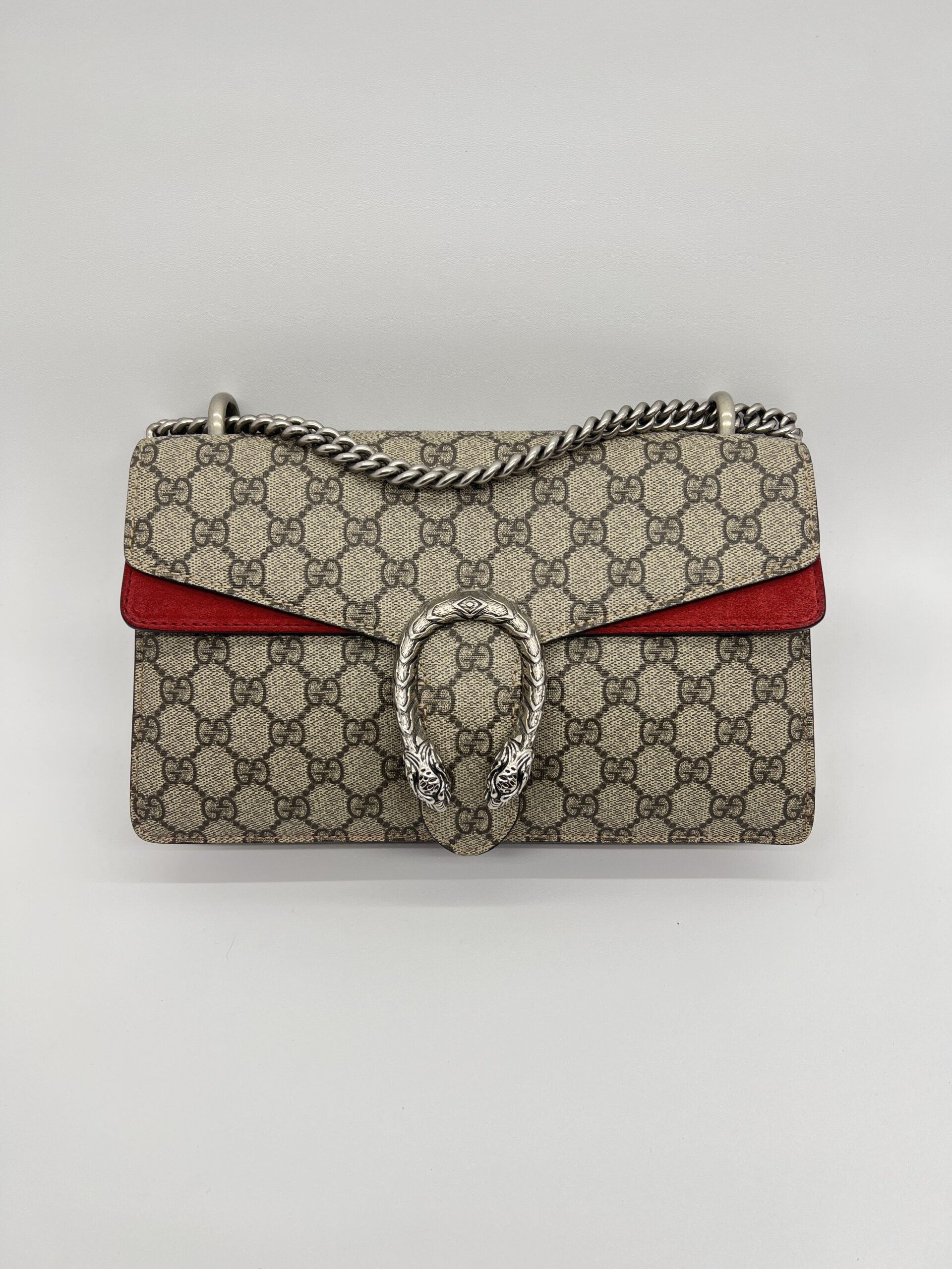 Gucci Dionysus GG Supreme Suede Red SHW