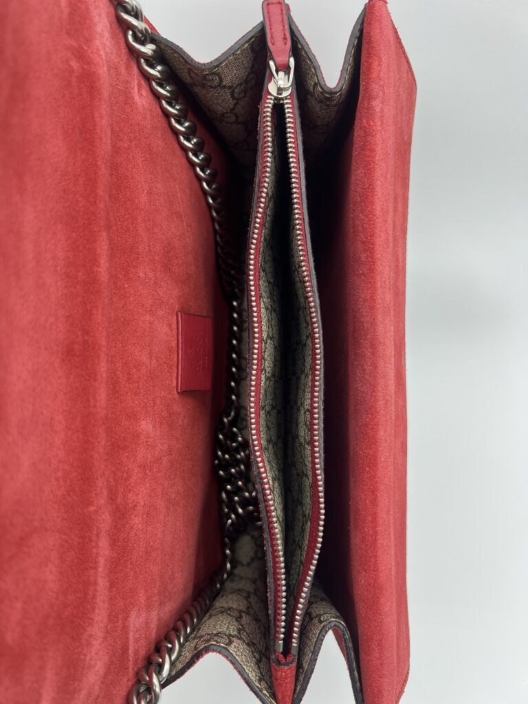 Gucci Dionysus GG Supreme Suede Red SHW