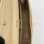 Chanel Classic Jumbo D FLap Caviar Beige GHW