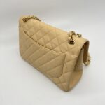 Chanel Classic Jumbo D FLap Caviar Beige GHW