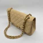 Chanel Classic Jumbo D FLap Caviar Beige GHW
