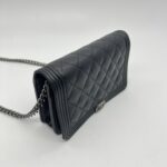 Chanel Boy Wallet On Chain Caviar Black RHW