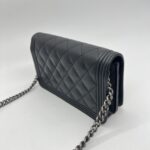 Chanel Boy Wallet On Chain Caviar Black RHW