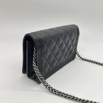Chanel Boy Wallet On Chain Caviar Black RHW