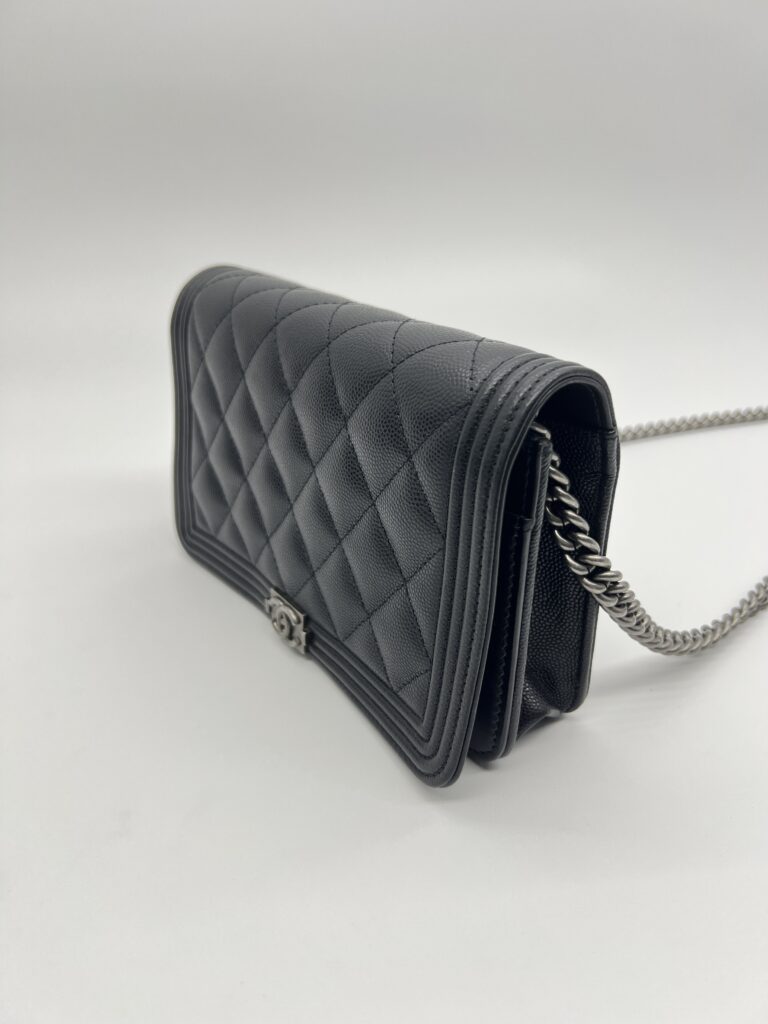 Chanel Boy Wallet On Chain Caviar Black RHW