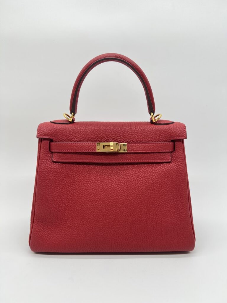 Hermes Kelly 25 Togo Rouge GHW