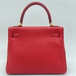 Hermes Kelly 25 Togo Rouge GHW