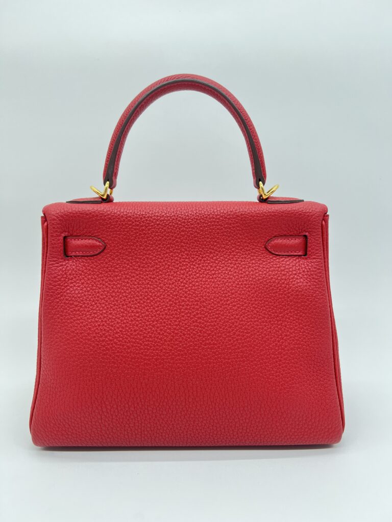 Hermes Kelly 25 Togo Rouge GHW