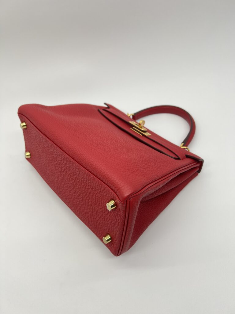 Hermes Kelly 25 Togo Rouge GHW