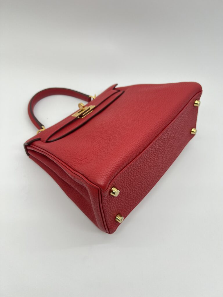 Hermes Kelly 25 Togo Rouge GHW