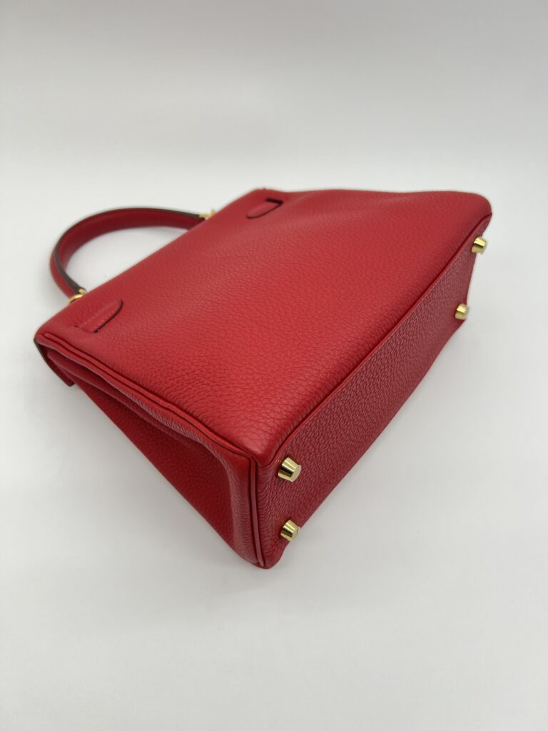 Hermes Kelly 25 Togo Rouge GHW