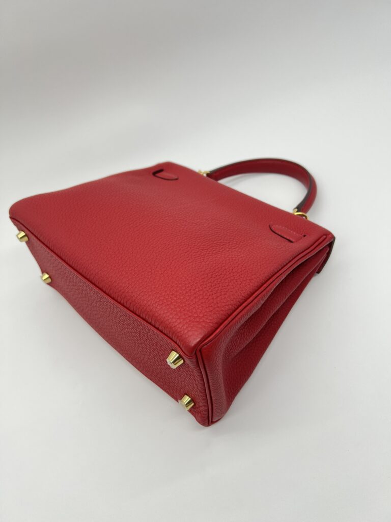 Hermes Kelly 25 Togo Rouge GHW