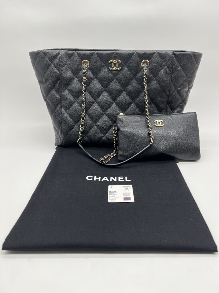 Chanel Shopping Tote Bag Cavier Black GHW
