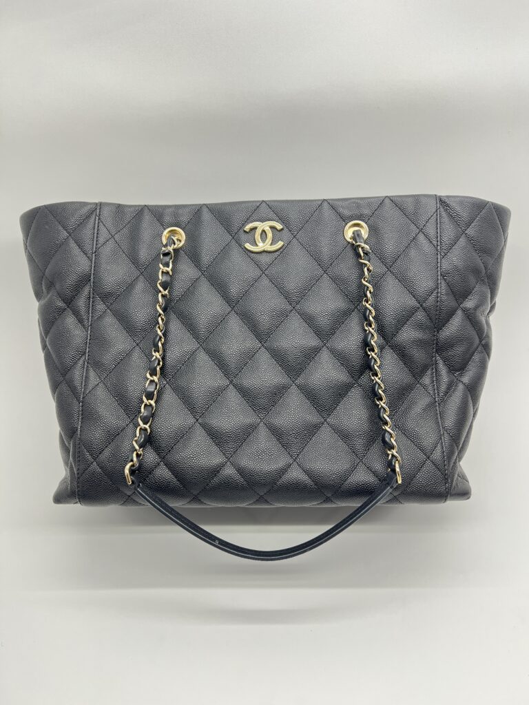 Chanel Shopping Tote Bag Cavier Black GHW