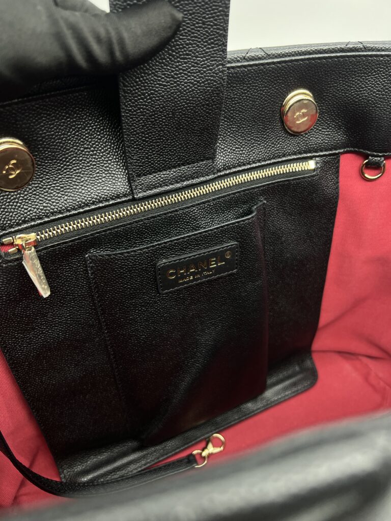 Chanel Shopping Tote Bag Cavier Black GHW