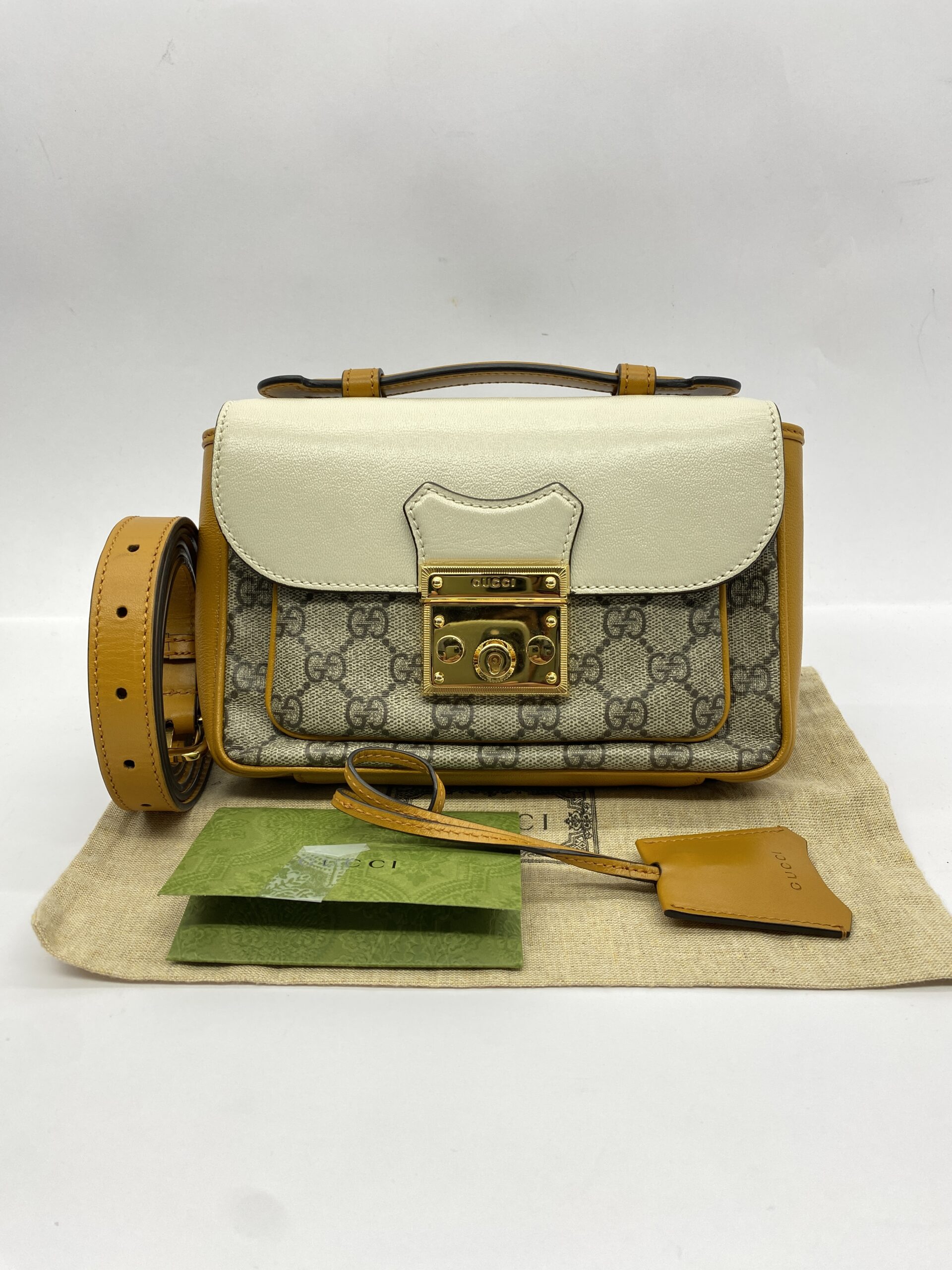 Gucci Padlock GG Supreme Ivory Saffran GHW