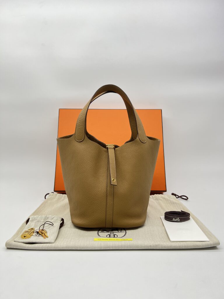 Hermes Pitcoin 22 Clemence Biscuit GHW