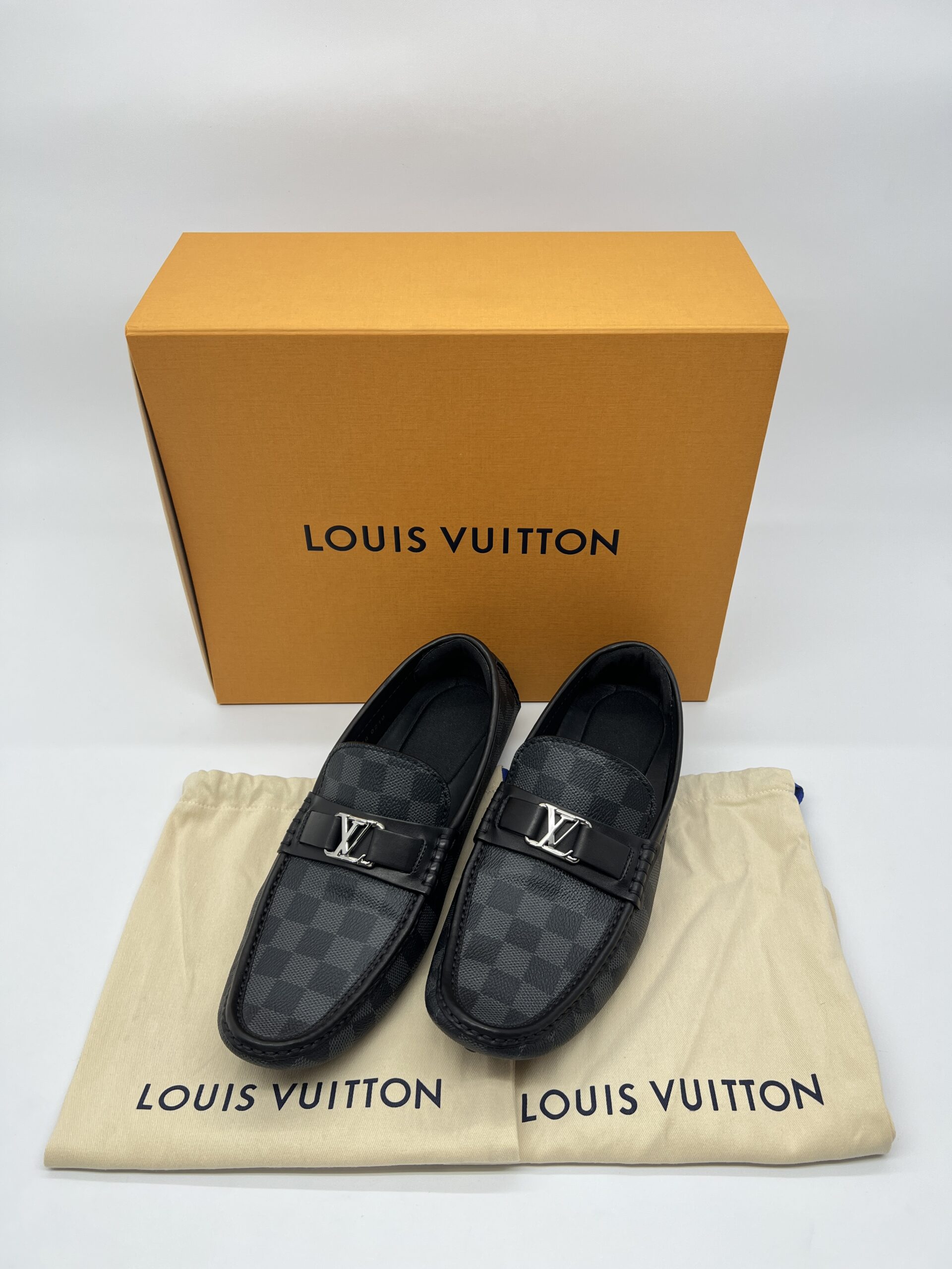 Louis Vuitton Hockenheim Moccasin Damier Graphite Black SHW