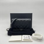 Chanel Boy Wallet On Chain Caviar Black RHW