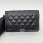 Chanel Boy Wallet On Chain Caviar Black RHW
