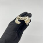 Chanel CC Crystals Pearl Leather Gold Black