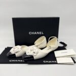Chanel Camellia Mary Janes White Black