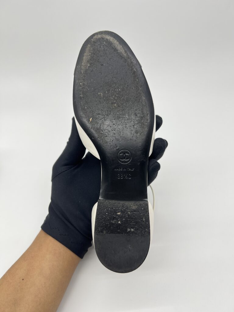 Chanel Camellia Mary Janes White Black