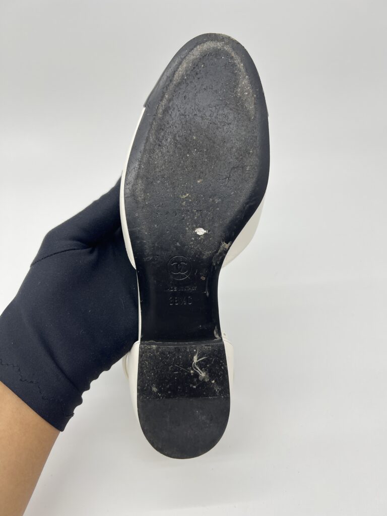 Chanel Camellia Mary Janes White Black