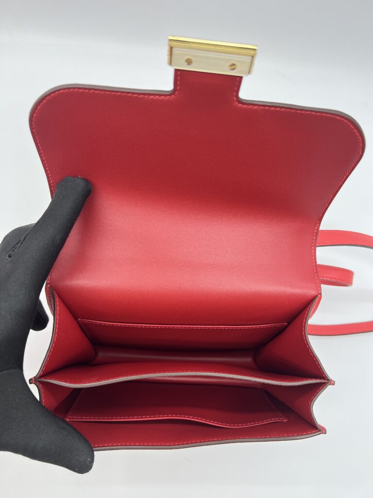 Hermes Constance 18 Evercolor Rouge De Coeur/Rouge VF PBHW