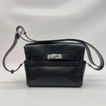 Hermes Kelly Messenger PM Evergrain Noir PHW