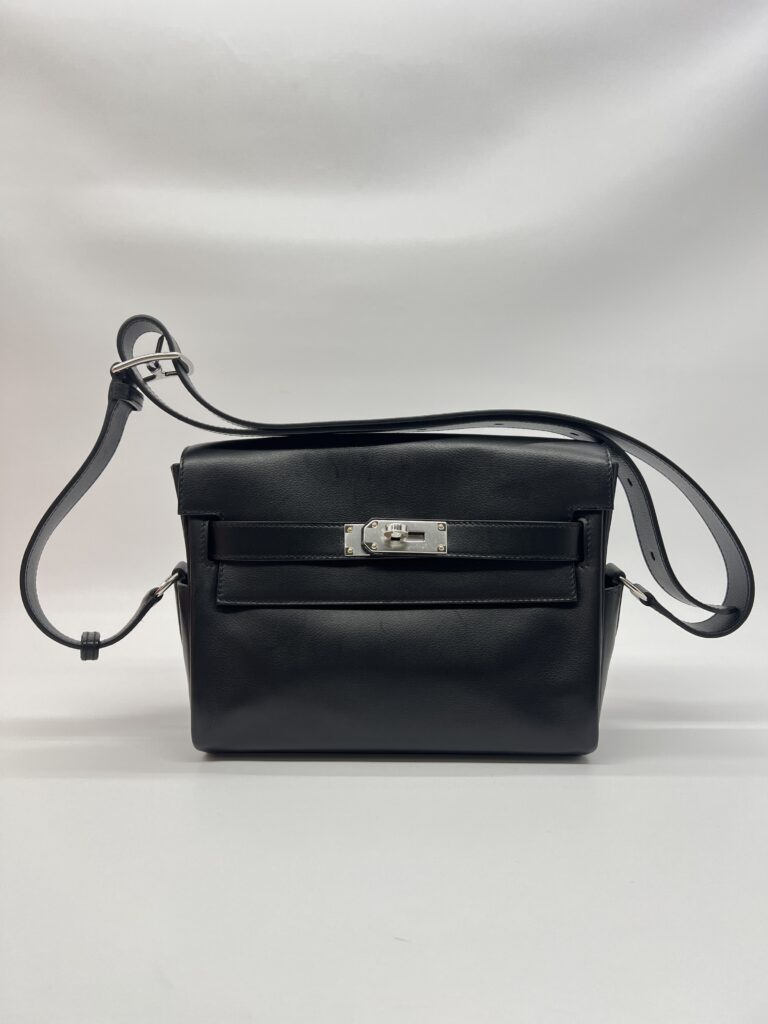 Hermes Kelly Messenger PM Evergrain Noir PHW