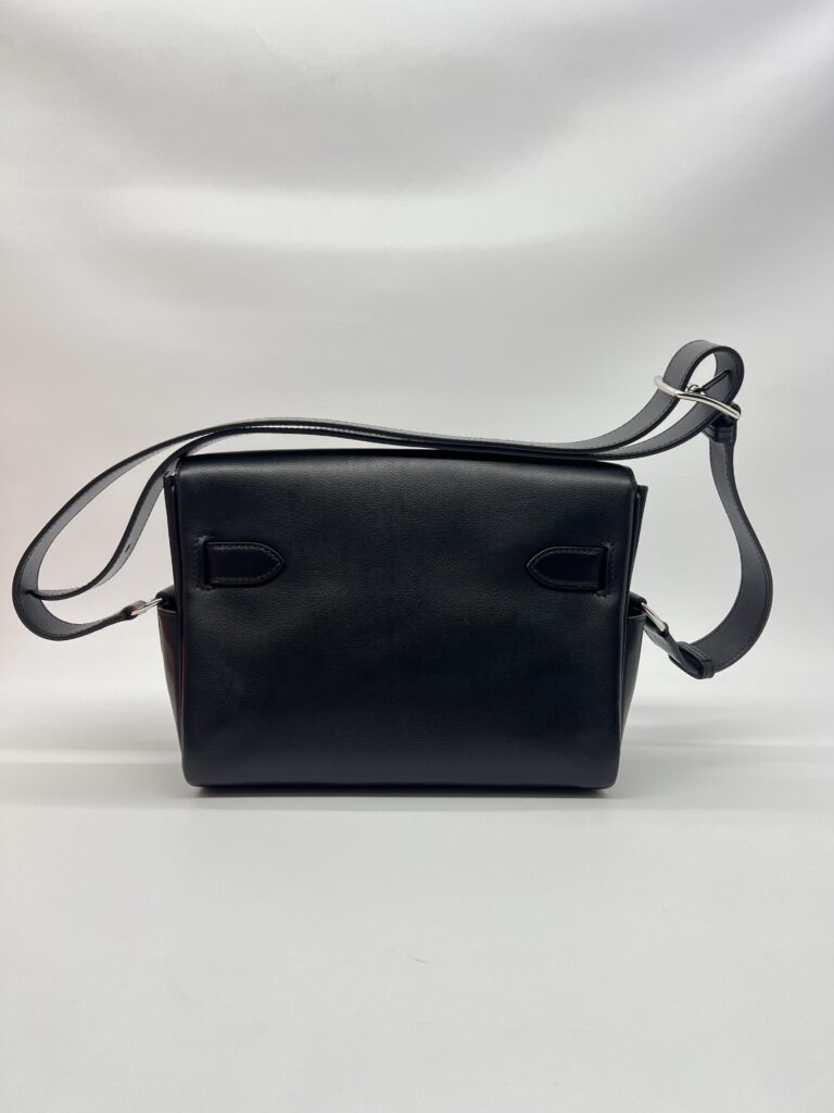 Hermes Kelly Messenger PM Evergrain Noir PHW