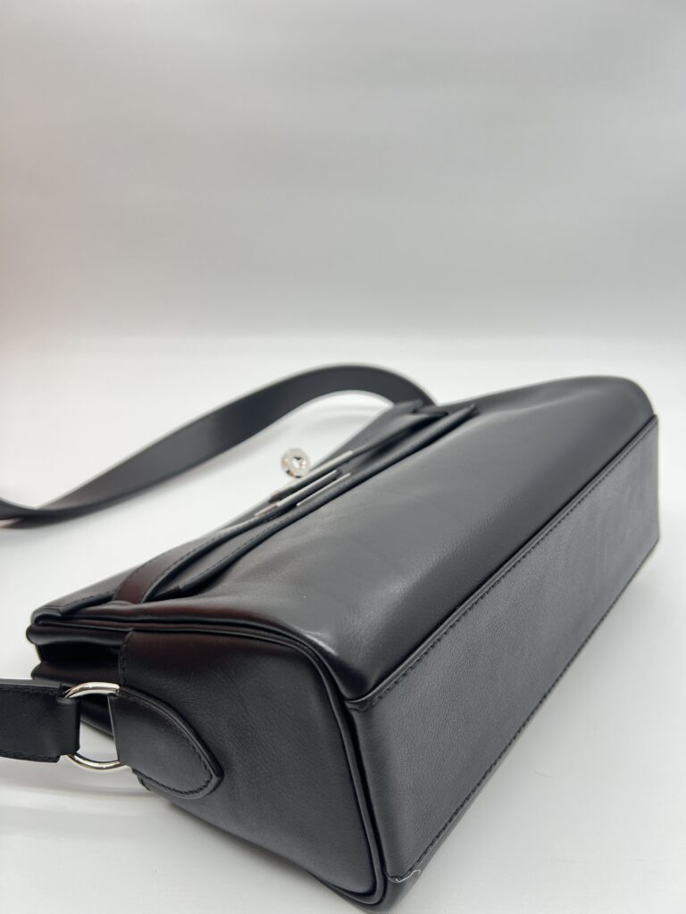 Hermes Kelly Messenger PM Evergrain Noir PHW