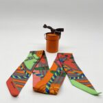 Hermes Twilly Grande Tenue Orange/Bleu/Gris