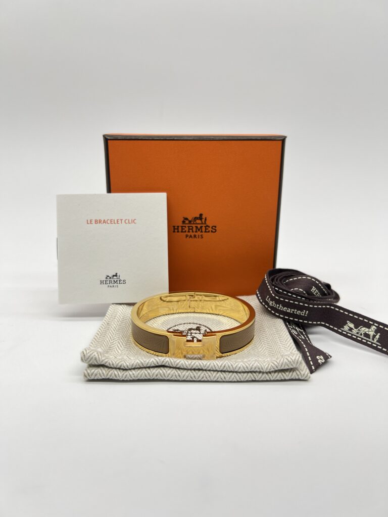 Hermes Clic H Chataigne GHW